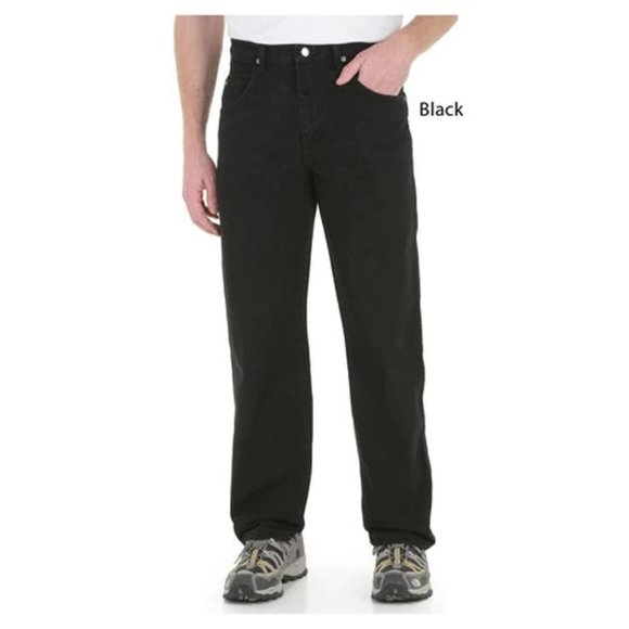 Wrangler Relaxed Fit Men's Black Denim Jeans